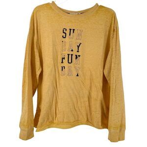 C&C California Top Yellow Burnout Size M Sunday Funday Soft Lounge Relaxed Fit